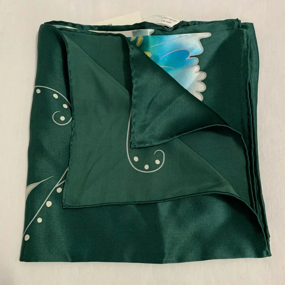 Soho 100% Silk Floral Vase Print Scarf